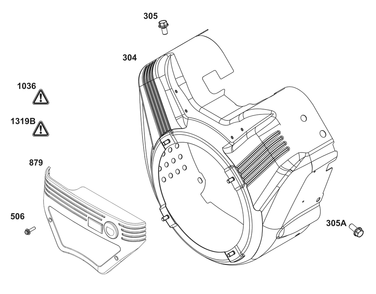 Blower Housing Group Diagram and Parts List for 385447-0346-B5 200000 - 399999 Briggs and Stratton Engine